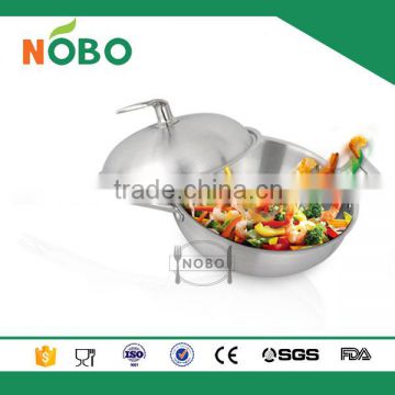 High Quality 3 Layers Stainless Steel 304 Non-stick Frying Pan with Lid                        
                                                Quality Choice