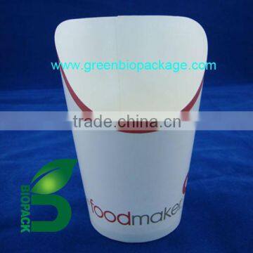 Compostable pla lined paper scoop cup