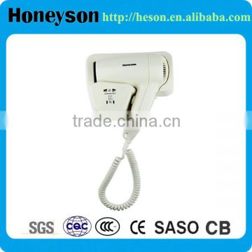 wall mounted hotel professional hair dryer with shaver socket