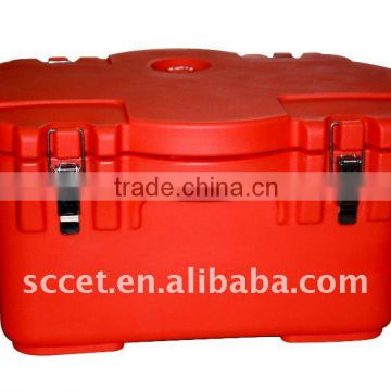 insulated food case ,made of food standard lldpe, by rotomolding