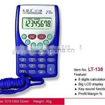 8 digits key sound function gift calculator LT-138