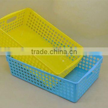 Plastic storage basket, rectangle-shaped basket (L)