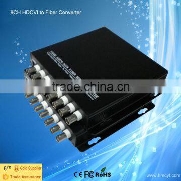 HD CVI/AHD Optical Converter with 8 CH- Fiber Optic Transmitter 1 Ch Reverse Data