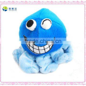 Blue big mouth plush pet toy for dog