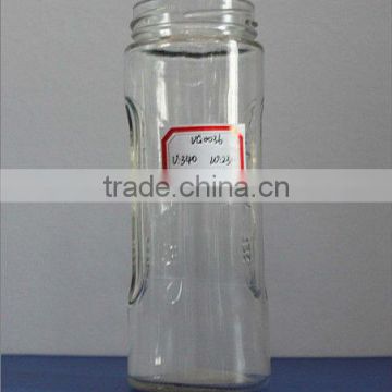340ml round clear glass jar
