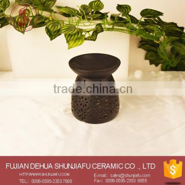 Customized Ceramic Matte Black Oil Burner