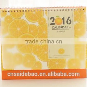 electronic monthly calendar,2016 cute orange desk calendar ,paper planner designs calendar