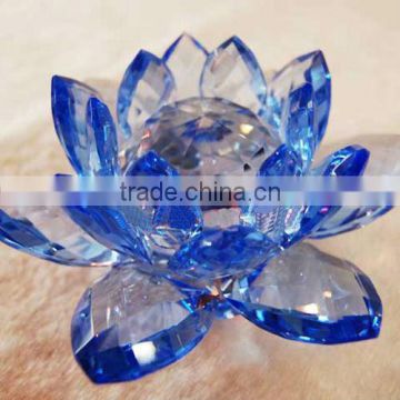 Exquisite Romantic Blue Lotus crystal flower