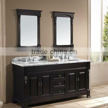 72 inch Dark Walnut Double Sink Bathroom Vanity LN-S5011