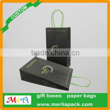 Electronics Kraft Paper Packaging Bags Mods e-cigarette liquid Accessoires Luxury Paper Twisted Handle Bag