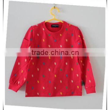 2015 latest design pullover sweatshirt without hood for kids