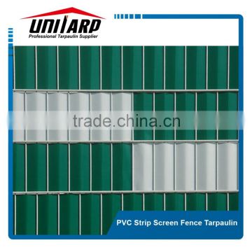 630 650gsm PVC green strip tarpaulin screen fence