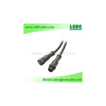 Mini Waterproof Connector Cable with Metal Screw Nut