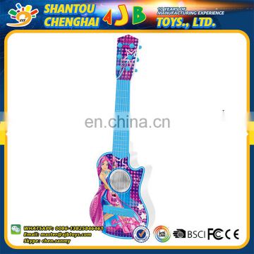 Custom printed cartoon rock music guitar moving toys with light