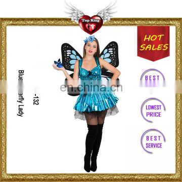 Costume Product Type and OEM Service Supply Type Blue Butterfly Minion Mascot Costume