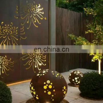 Outdoor decorative laser cut metal screen panels