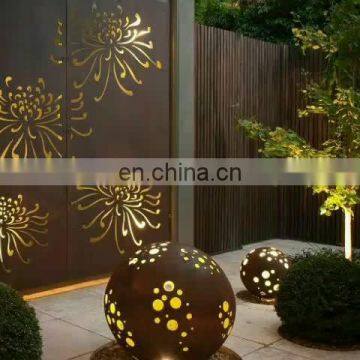 Corten steel exterior decorative screen wall covering panels