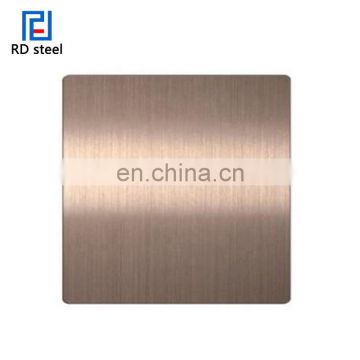 Decorative color SS plate gold stainless steel sheet