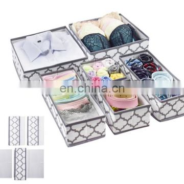 Foldable Fabric Dresser Home Collapsible underwear non woven organizer storage box for underwear clothing bra