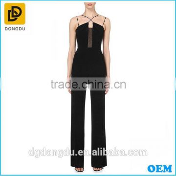 Summer Sexy womens sleeveless long pants playsuit for office lady
