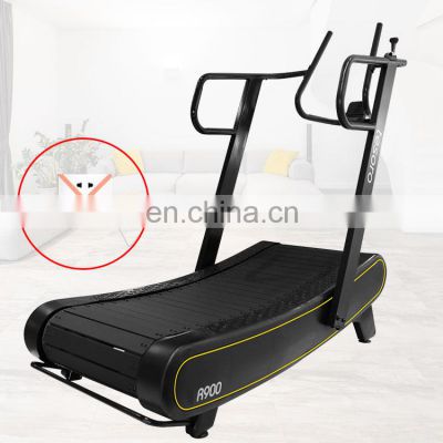 Curved treadmill & air runner  Manual mechanical running machine great for interval training Athletic Trainer exercise equipment