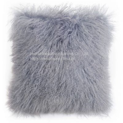 12*12, 14*14, 16*16, 18*18, 20*20 Feet Animal Curly Fur Sofa Pillow Mongolian Tibetan Sheepskin Fur Cushion