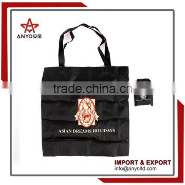Foldable promotion use recycle foldable polyester shopping bag