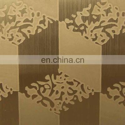 cold rolled 304 316 316l gold plated stainless steel sheets
