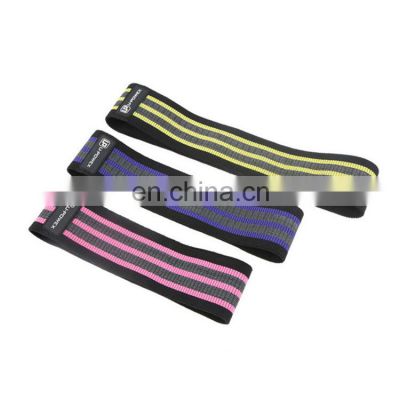 Wholesale Gym Home Exercise Fitness Theraband Resistance Band Latex Fabric Fitness Resistance Bands with Custom Logo Printed