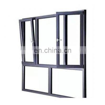 Factory Price upvc supplier Tilt and Turn Window Vinyl Double Glass Soundproof Window