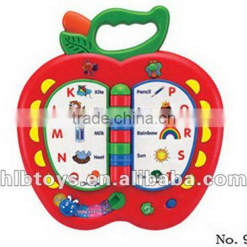 educational toy , learning machine, Apple Electronic Alphabet Book w/lights ,music