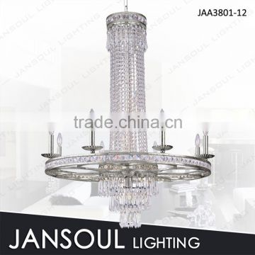 12 lights silver traditional dining room crystal chandelier