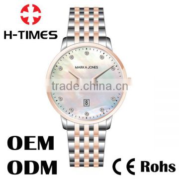2016 Hot thin stainless steel watch fashion couple watch for men and women