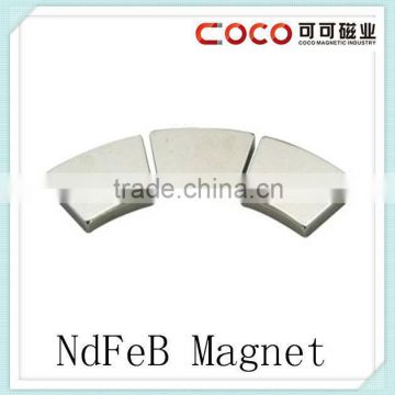hot sale 30eh fan shape motor neodymium magnet with rohs