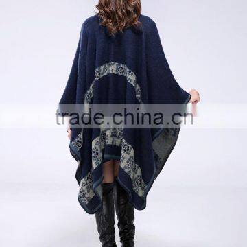 Vintage Color Tone Double Layer Poncho winter