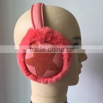 Adult earmuff fur with five point star geometric pattern for outdoor active wearing accessories
