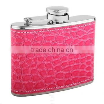 hot ! ! ! fashion leather covered hip flask