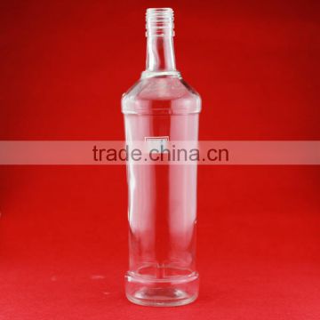 Sale sale good quality embossed spirit glass bottle squared wine bottle 750ml smirnoffeds bottles
