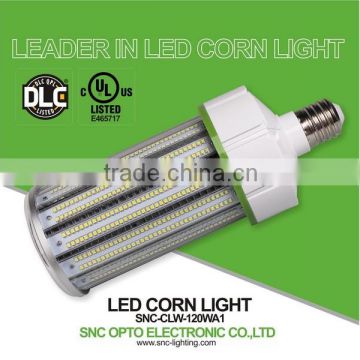 AC100-277V high CRI DLC UL cUL Certificated led corn lamp 120W for roadway lighting