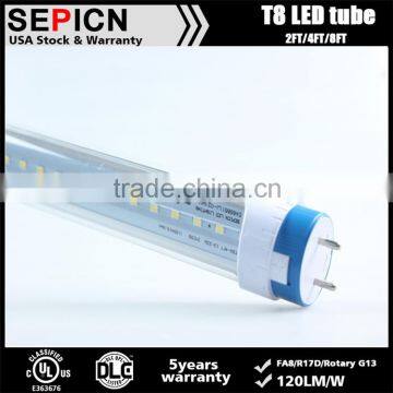 US stock DLC T8 led tube 10w 600mm ballast compatible ETL cETL led tube light