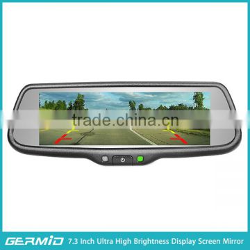 7inch mirror link monitor car rearview mirror monitor three camera display