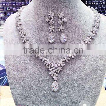 Cubic zirconia stone Bridal necklace set