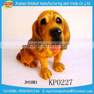 resin animal sculpture/ ceramic resin dog sculpture for promotion