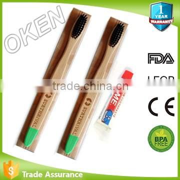 100% Biodegradable Bamboo Toothbrush Feature OEM Bamboo Toothbrush
