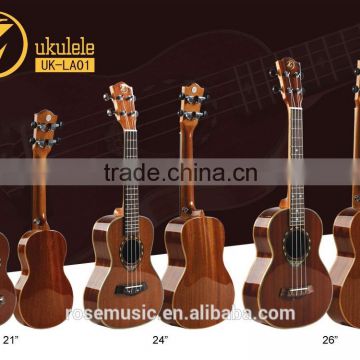 full sapele tenor ukulele of high quality from China factory(UK-LA01-26)