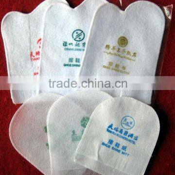 Hot sale cotton disposable hotel shoe shine cloth