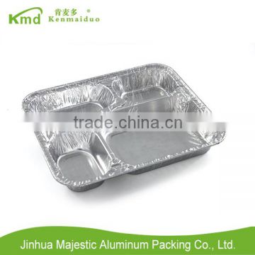 2016 New Style Aluminium Foil Food Packing Four-compartment Container