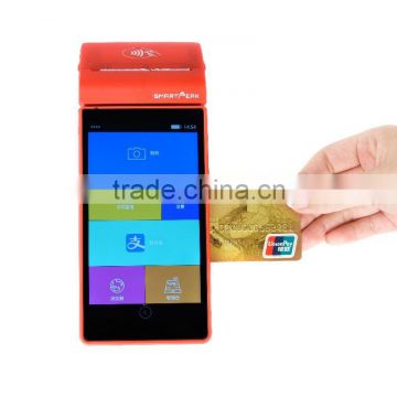 pos equipment with 58mm thermal printer/ Magnetic IC chip smart card reader ( IOS 7816 ) EMV compliant/NFC /PCI certificate