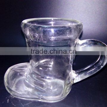 225ml unique shoe shape beer cups with handle