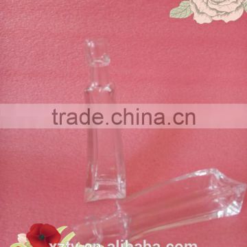 40ml small transparent white empty long skirt-shaped spice glass bottles with pull-ring caps